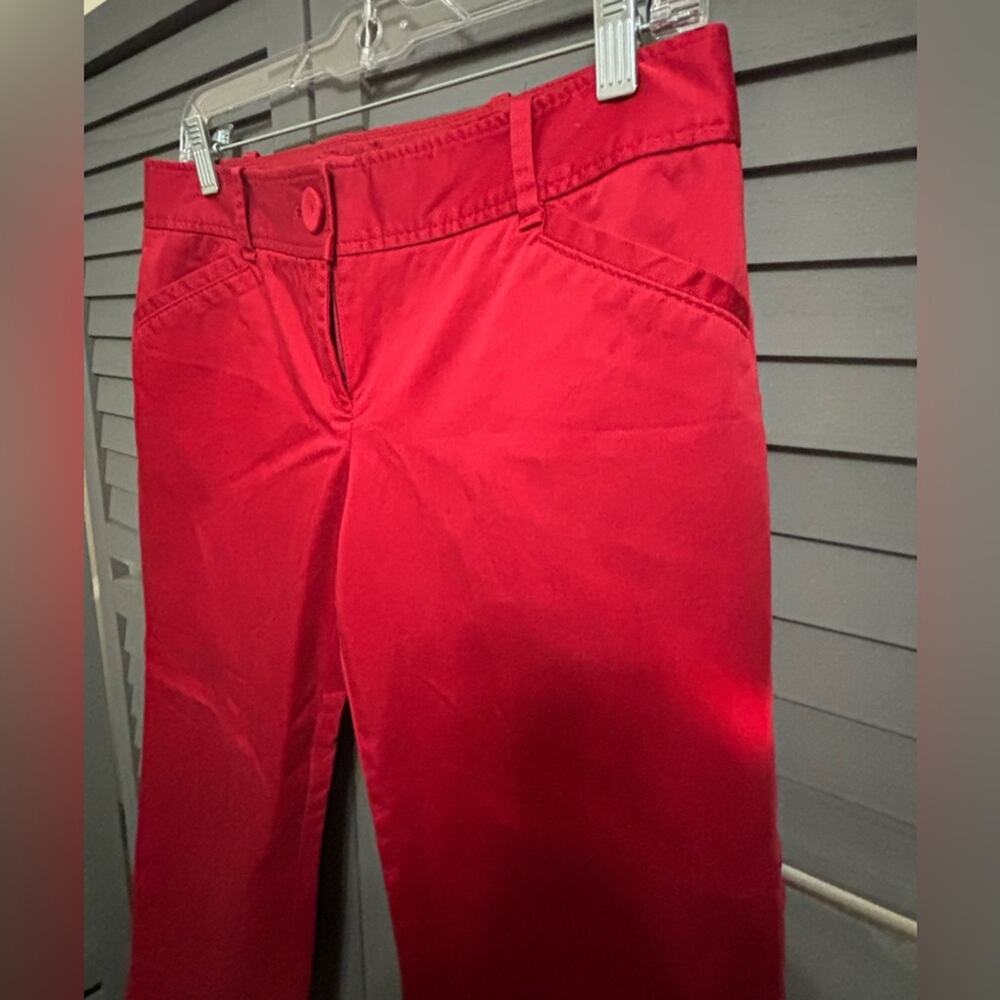 The Limited The Drew Fit Red Cropped Straight Leg Ankle Pants Size 6 - Picture 4 of 12